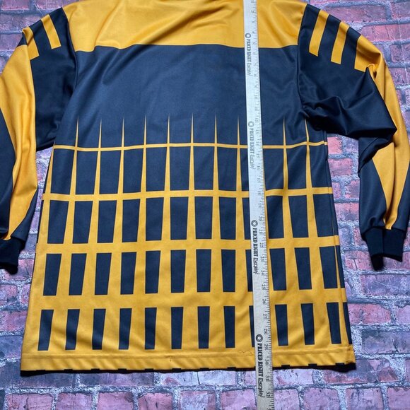 Vintage Adidas Goalkeeper Jersey Men’s M Soccer Goalie Black Orange Made In USA - Picture 6 of 7